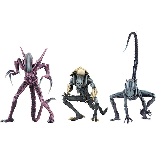 Alien Assortment (Razor Claws, Chrysalis, Arachnoid) | Alien vs Predator (Arcade Appearance) | 7" Scale Action Figures | NECA | Woozy Moo