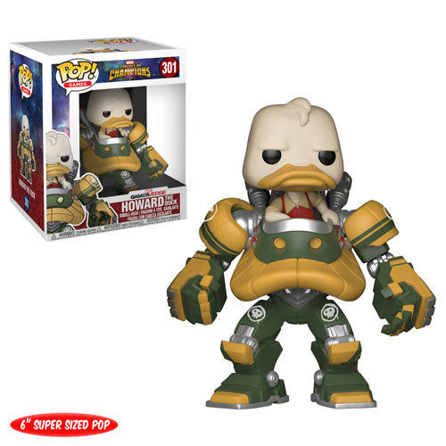 Howard the Duck | Marvel Contest of Champions | GamerVerse 6" Super-sized POP! Games Vinyl Figure 301 | Funko | Woozy Moo