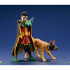 Robin (Damian Wayne) & Bat-Hound (Ace) | DC Rebirth: Super Sons | ArtFX+ 1/10 Scale Statues | Kotobukiya | Woozy Moo
