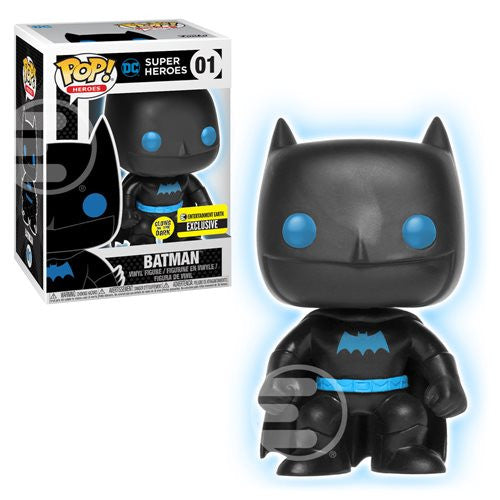 Batman (Glow-in-the-Dark, Entertainment Earth Exclusive) | DC Super Heroes | POP! Heroes Vinyl Figure 01 | Funko | Woozy Moo