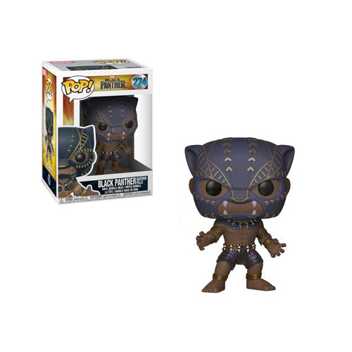 Funko POP! Marvel Black Panther 274 Black Panther (Warrior Falls) Vinyl Figure | 2018 film, Marvel Cinematic Universe | Woozy Moo