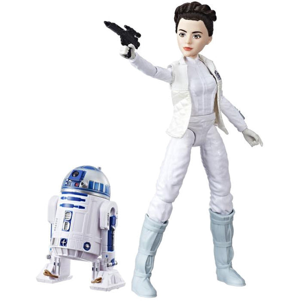 Princess Leia Organa & R2-D2 (Artoo-Detoo) | Star Wars: Forces of Destiny | Adventure Figure & Friend | Hasbro | Woozy Moo