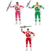 Mighty Morphin Power Rangers Legacy Head Morph 5" Action Figure Set of 3 | Bandai America | Woozy Moo