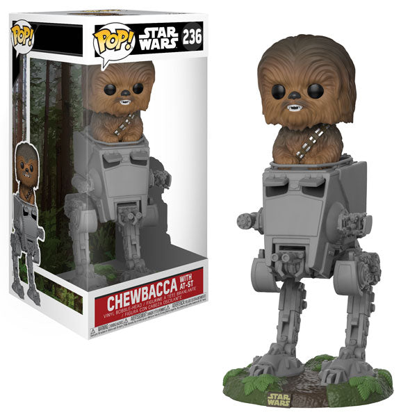 Chewbacca with AT-ST POP! Deluxe Star Wars 236 Vinyl Bobble-head Funko Woozy Moo