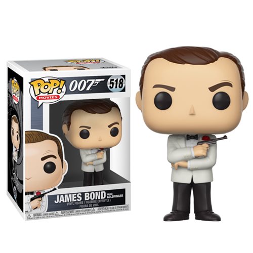 James Bond from Goldfinger (Sean Connery White Tux) | 007 | POP! Movies Vinyl Figure #518 | Funko | Woozy Moo